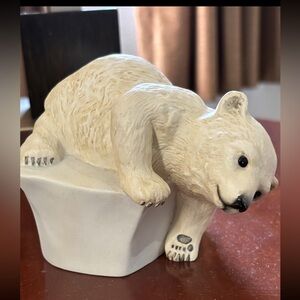 Vintage Eva Dalberg Figurine POLAR BEAR on Top of Ice Block